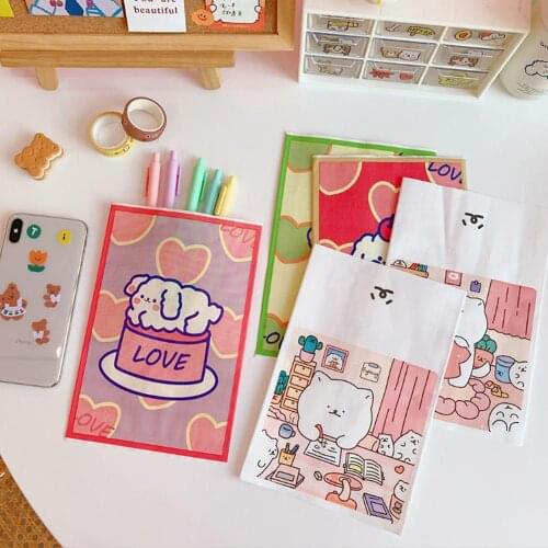 10Pcs Candy Paper Bags INS Cute Cartoon Cloud Bear Bath Dog Gift Jewellery Kraft Storage Bags Party Wrapping Packing Supplies