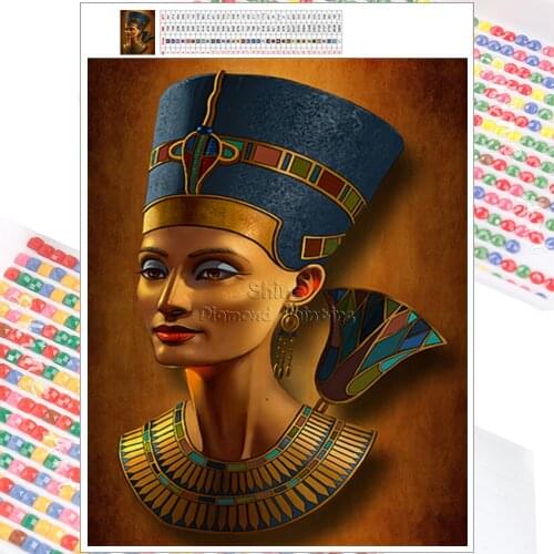5D DIY Diamond Painting Kit Egypt Pharaoh Statue Mosaic Embroidery Full Square Round Christmas Gift Home Decor