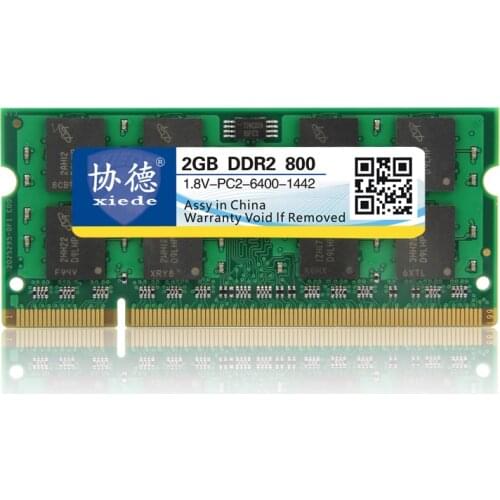 XieDe Memory Ram DDR2 2GB for Laptop Notebook Sodimm Memoria Compatible with DDR 2 800 Mhz 667Mhz 533Mhz 800Mhz 1GB PC2-6400