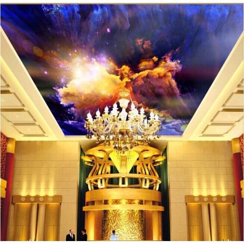 Custom universe wallpapers, colorful dream star for the living room bedroom KTV bar ceiling wall vinyl Papel de parede