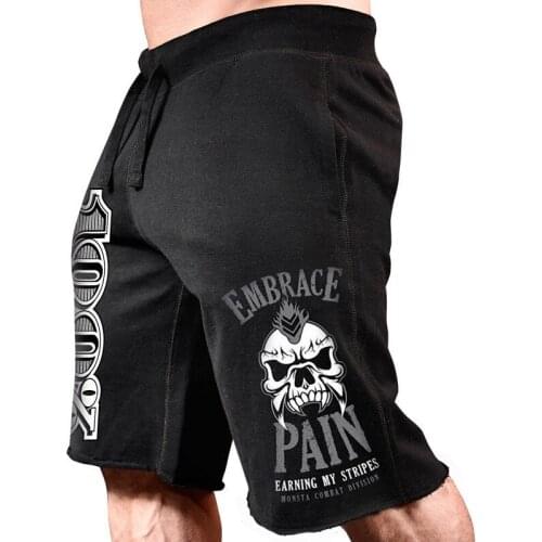 Mens Sports Leisure Running Exercise Cotton Large Print Shorts Tide