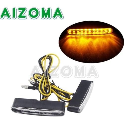 Motorcycle Amber LED Turn Signal Blinker Light 12V Safety Warning Signals Indicator Flashing Light for Honda Yamaha Kawasaki