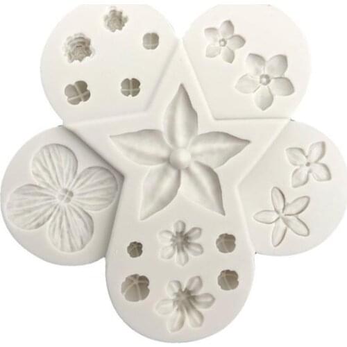Flower Shape Silicone Mold Fondant Cupcake DIY Polymer Clay Epoxy Molding Tool Baking Mold #AO