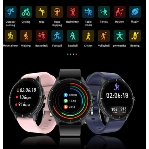 Q21 Smart Watch Man Women Full Touch Screen Fashion Braclet Heart Rate Blood Pressure Sleep Monitoring Music Control Smart Band