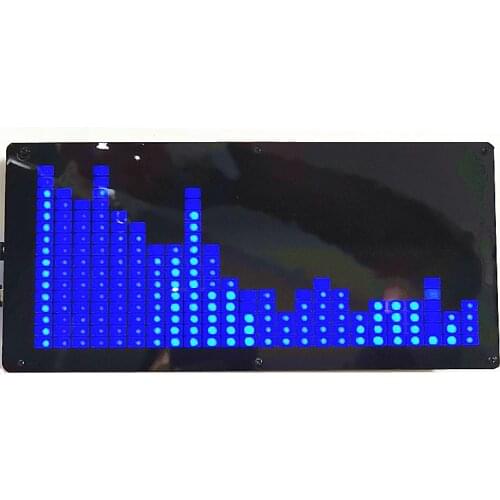 LED Music Spectrum Kit 24-segment Large Screen Blue LED Spectrum Kit Level Indicator Music Frequency Light