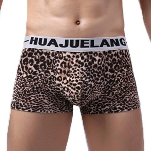 Tiger Leopard Printed Underwear Boxer Underpants Hot Sexy Men Trunks Wild Style Boxers Shorts Male Panties Breathable