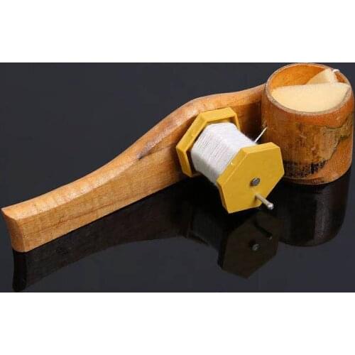 Traditional Chinese Style Bamboo Ink bucket Automatic Scriber Woodworking Tool Hand Take-Up Spring Line Measuring Tool