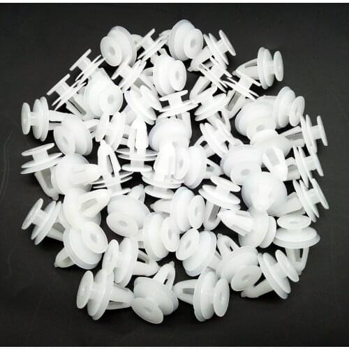 50pcs Car Door Push Clip White Lined Cover Rivet Fasteners For Peugeot 107 108 2008 308 3008 507 206 207 208 208 Gti 301 307