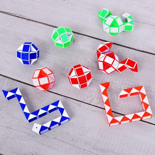 1pcs 24 Segments Magic Rule Snake Cube Variety Diy Elastic Changed Popular Twist Transformable Kid Puzzle Toy for Children