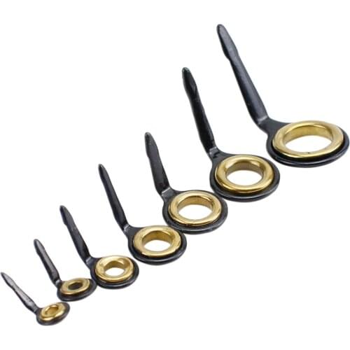 10 Pcs Stainless Steel Fishing Rod Guides Ring Top Fishing Rod Tip Repair Kit 3# 4# 5# 6# 7# 8# 10# Fishing Accessories Kit