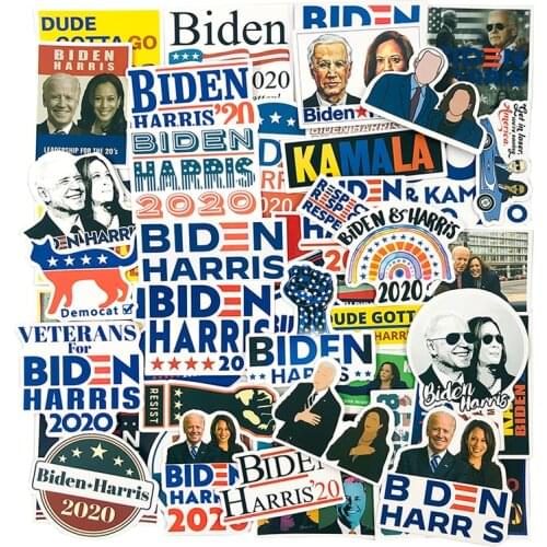 50Pcs Biden Harris Sticker For Refrigerator Laptop Scooter Guitar Scrapbook Travel Case Motorcycle PVC Graffiti Sticker