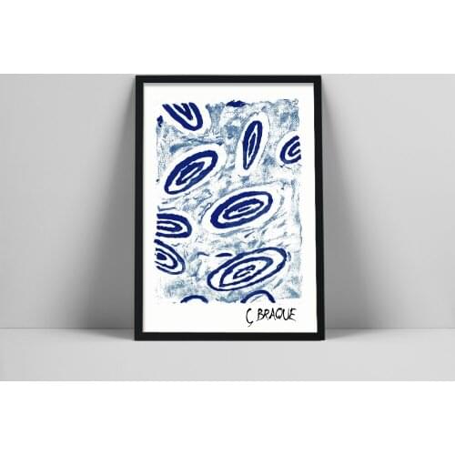 Braque Abstract Blue poster, Georges Braque exhibition print, La liberte poster, cubism, Georges Braque print, Exhibition poste