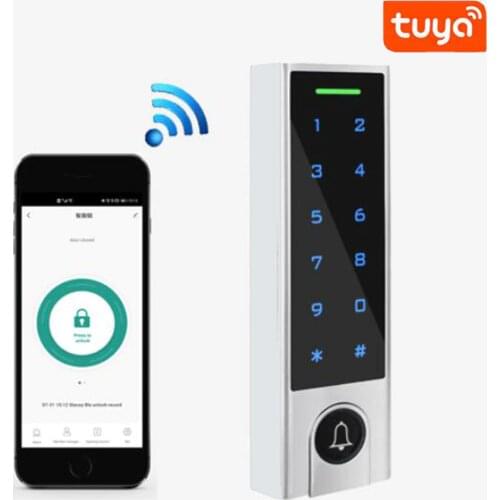 Bluetooth V4.0 125Khz RFID Access Controller IP66 Waterproof Bluetooth Access Control Keypad Tuya APP Door Bell Function