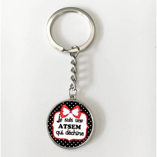 SUTEYI Fashion Quote I Am A Mistress Who Dechire key chain jewelry merci maitresse Glass Cabochon Keyring Gift for Women Pendant