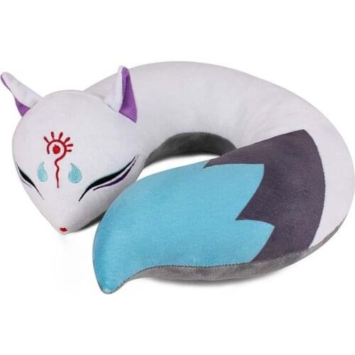 Hot Game Onmyoji Nap Pillow Demon Fox Soft U-shaped Pillow Stuffed Plush Toys Practical Gift Birthday Present