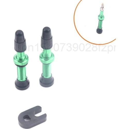 Hot Pin 2 Sets of 40mm Green French Valve with A-type Wrench, Suitable for Mountain Bike