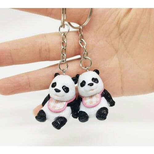 Toy Cartoon Baby Panda Cute Panda Key Chain Backpack Pendant Key Chain Ornaments Christmas Gifts