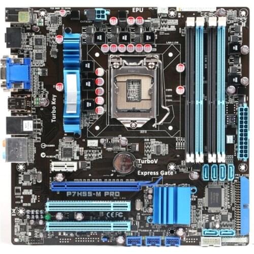 For ASUS P7H55-M PRO LGA 1156 DDR3 for i3 i5 i7 cpu 16GB USB2.0 H55 Desktop Used motherboard 100%work