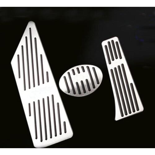 For BMW F48 X1 F45 2 Series 2015 2016 2017 AT Accelerator Brake Foot Rest Pedal Pads, Gas Fuel Refit Stickers Car Accessories