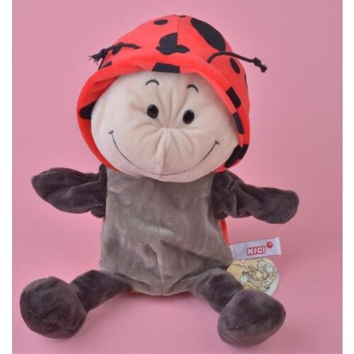 30cm insects Ladybird Infant Children Hand Puppet kids baby plush Stuffed Toy Puppets toys Christmas birthday gift