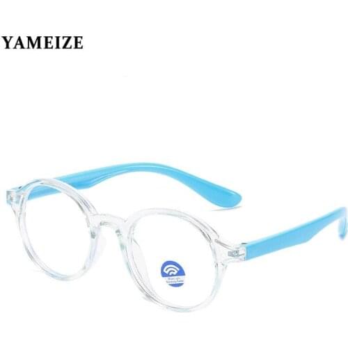Anti-blue Light Glasses Kids Round Optical Frame Children Boy Girls Computer Transparent Eyeglasses Fashionable 2021