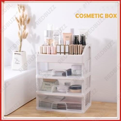 3 TIER Office File Stationery Storage cosmetics with Drawer Cosmetic Storage Makeup Organizer Comestic Box Drawer Organizer
