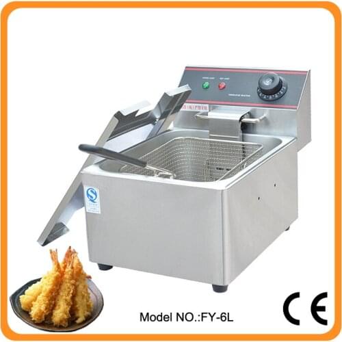 Approved New Type Industrial Stainless Steel Single Tank Commercial Electric Deep Fryer