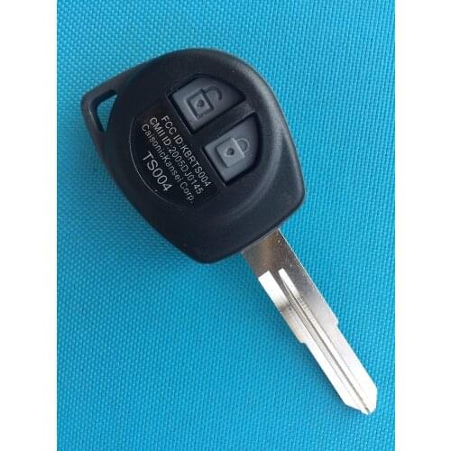 For Suzuki VITARA SWIFT IGNIS SX4 Liana ALTO 2 Button Remote Key Shell Case Rubber Pad Uncut S41 Blade No Logo Car Accessories