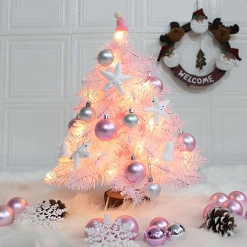 Christmas Decoration 45cm Pink Christmas Tree Package Tree Mini Desktop Ornaments Holiday Decoration