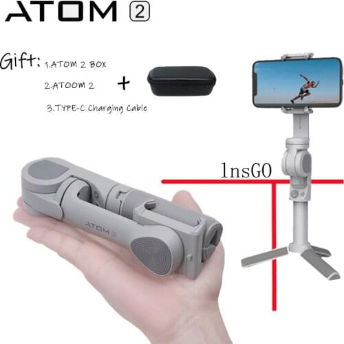 Snoppa ATOM 2 Foldable Smartphone Gimbal 3-Axis Auto Handheld Stabilizer Gimbal for Iphone Android Phone smooth4 mini mx