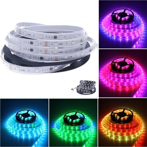 WS2811 5050 SMD RGB Strip Addressable 30/48/60leds/m Led Pixels External 1 ic control 3 Leds 5m/roll 16.5ft DC12V