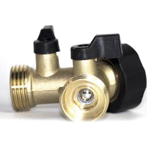 Y Type 3/4 Inch Brass Piece Splitter Loose Union With Additional Washer For Washing Machine