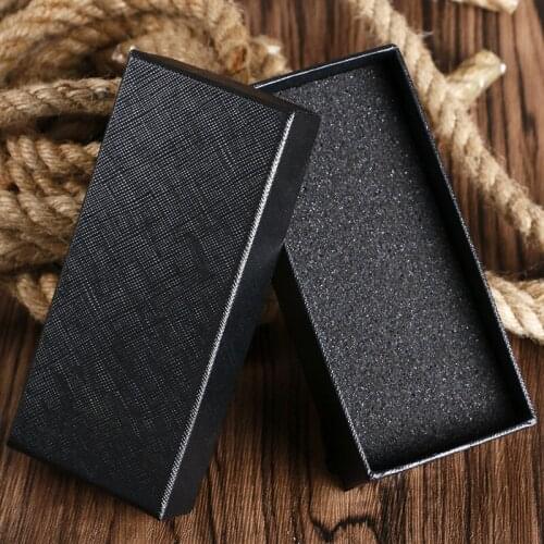 YISUYA Simple Black Rectangle Watch Boxes Top Gift Sets Wrist Watch Jewelry Watches Case for Men Women Watches Gift Box