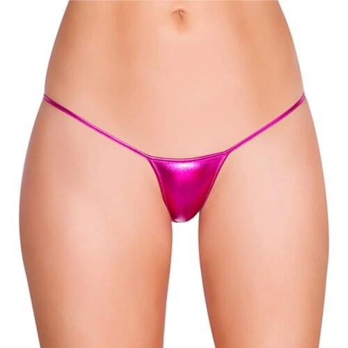 Pu Leather Womens Thong Panties Plus Size Sexy Panties Women Underwear Thong Erotic Lingerie Ladies Panties