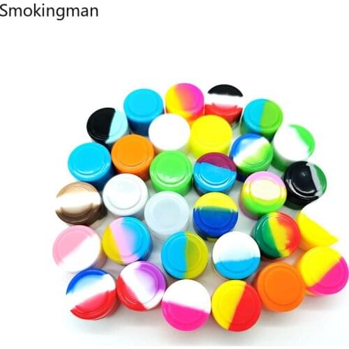 10pcs 2ml ball shape non-stick silicone jars dab wax box oil container gift for men smoking accessories