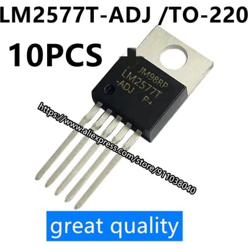 10PCS /LOT LM2577T-ADJ Switching Regulator In-line TO-220 Lifting and Stabilizing Power Management IC Chip