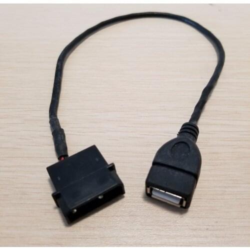 10pcs/lot IDE Power Adapter to USB Female Converter Charging Power Cable 5V Black 35cm for PC DIY