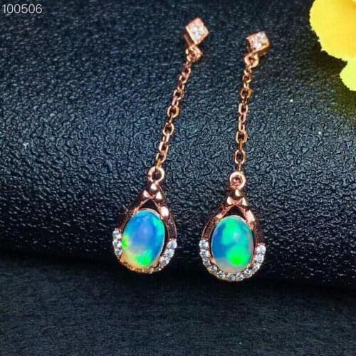100% Natural and Real New Fashion OPal Earring 925 sterling silver Fahshion Natural Real Opal Earring