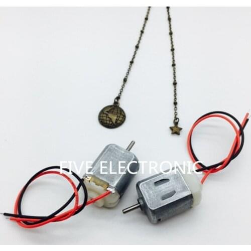 130 Micro DC Motor with 15cm wire, 3-6V 10000-20000RPM use for model airplane car model mini fan electric toy car