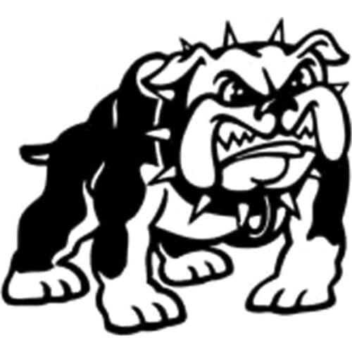 17.6cm*16.1cm Wicked Dog Cartoon Animal Car Accessories Car Sticker Black/Silver N854