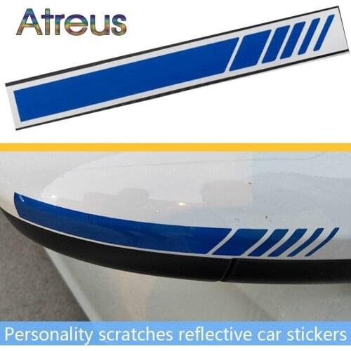 2Pcs Car Styling Vinyl Graphic Rearview Mirror Stripe Stickers for Peugeot 307 206 407 Citroen C4 C5 Honda Civic Accord CRV Lada