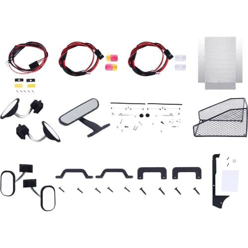 2Pieces RC Car Simulation Rearview Mirror RC Car Spare Parts fits for WPL D12 RC Car