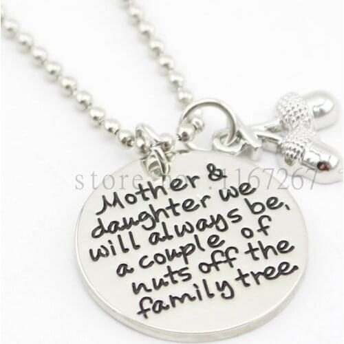 2016 new arrive Personalised Mother Daughter Necklace"Mother and daughter we will always be Mother and Daughter Mother gift