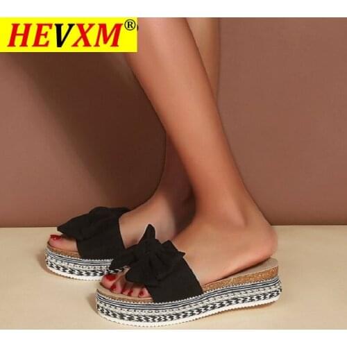 2021 Summer Fashion Sandals Shoes Women Bow Summer Sandals Slipper Indoor Outdoor Flip-flops Beach Shoes Female Slippers New