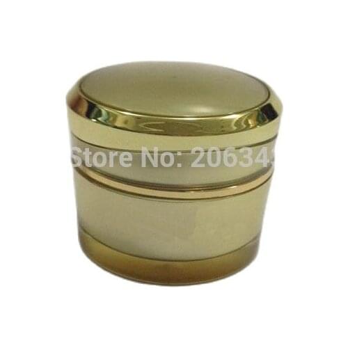 5g ACRYLIC gold cream bottle,sample jar ,,cream jar,Cosmetic Jar,Cosmetic Packaging