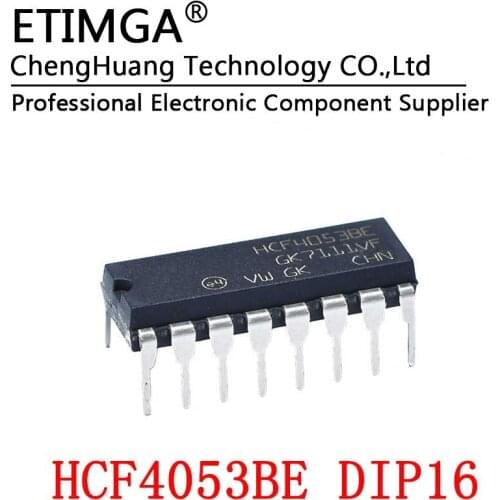 5PCS/LOT HCF4053BE HCF4053 DIP-16 Three Groups of Two Analog Switches
