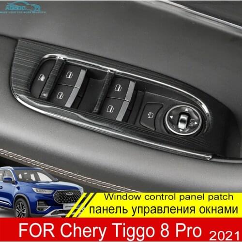 Stainless Steel For Chery Tiggo 8 Pro 2021 2020 Accessories Car Window Switch Cover Control Panel Trim Film Interior Decoration
