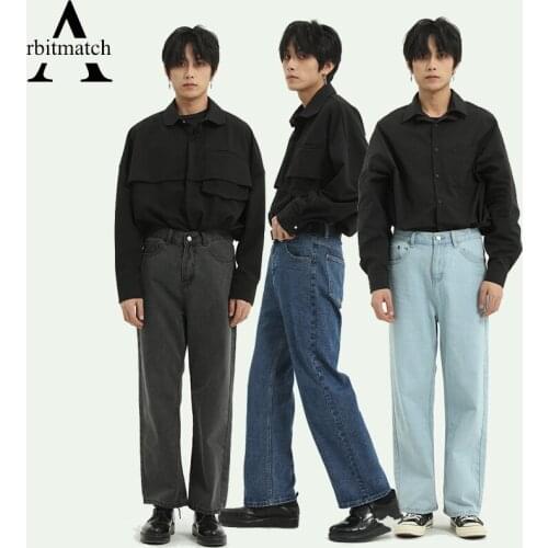 Arbitmatch Men's Wide Leg Jeans