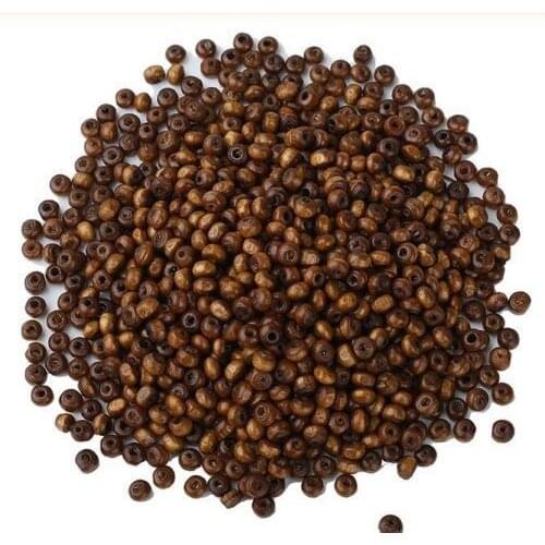 Free Ship 5000PCS black brown Wood Spacer Beads For Jewelry Making DIY 4mm