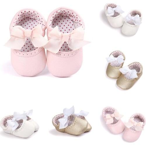 Newborn Baby Girl Moccasins Toddler Infant Soft Sole PU Leather First Walkers Baby Girl Princess Shoes Crib Shoes